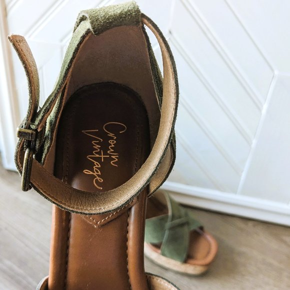 CROWN VINTAGE Chalina Wedge Sandals SZ 8 - Picture 8 of 11